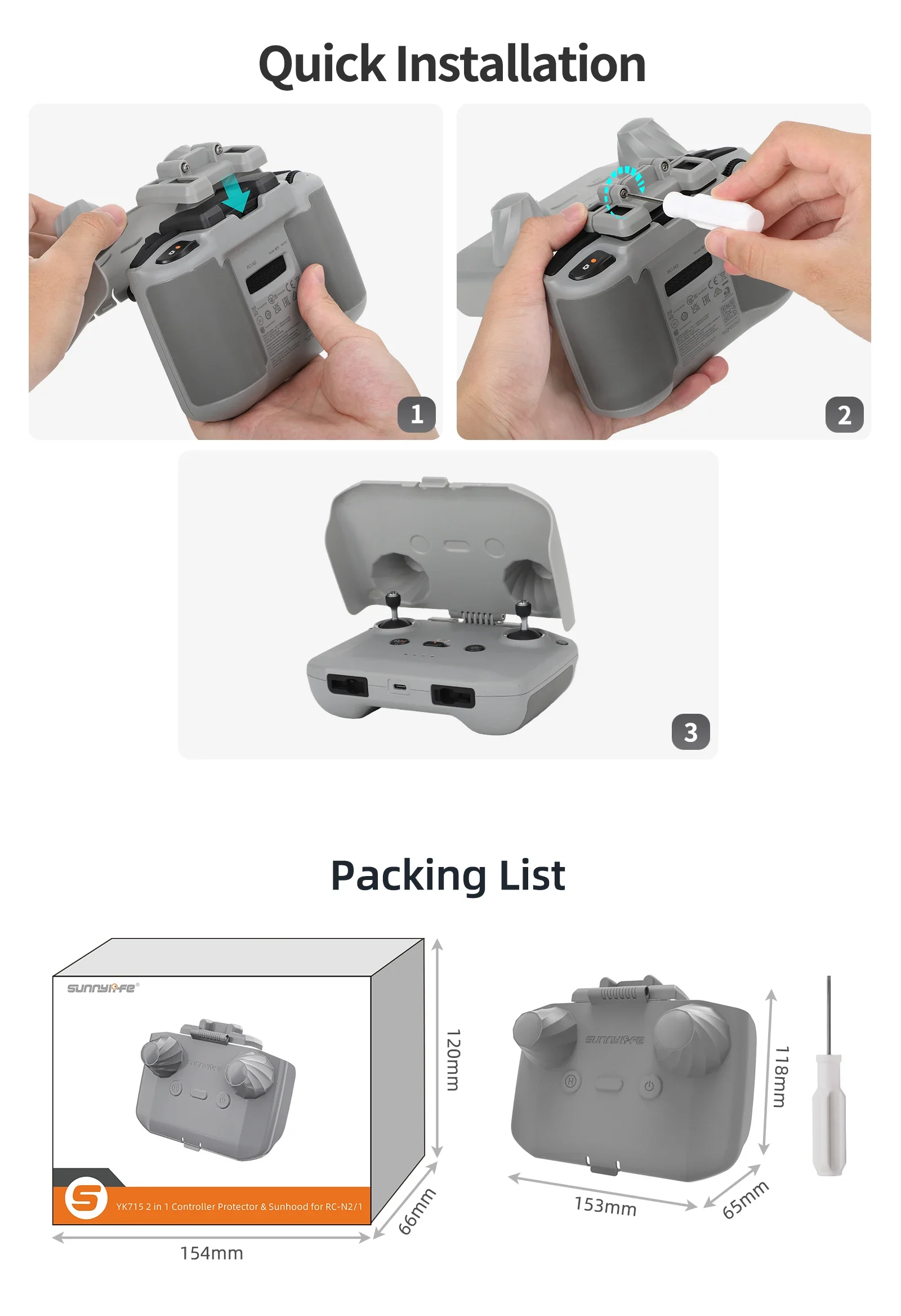 2 in 1 Controller Protector Su - Dji Drone Air 3 评论和价格