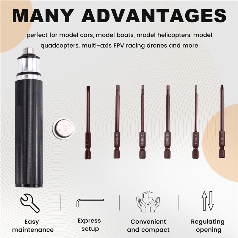 AEE7-6-In-1 Hex Screwdriver 1. - Rc Helicopter Tool Kit 评论和价格