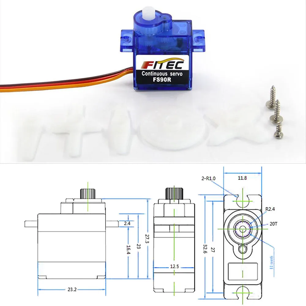 Feetech Mini FS90R Micro Servo - Rc Helicopter Parts 评论和价格