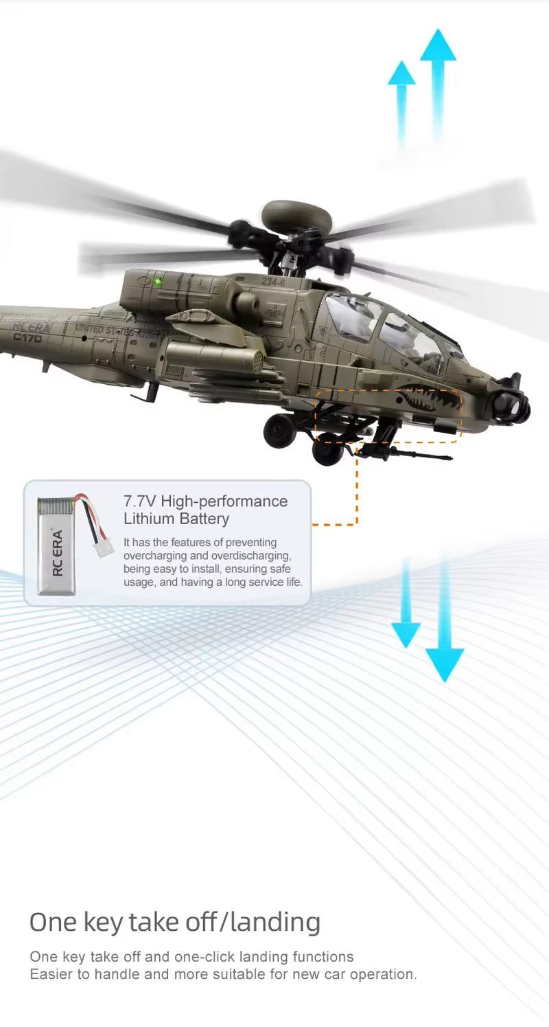 New In Stock Rc Era Ah-64d Apa - Rc Helicopter Single Rotor 评论和价格