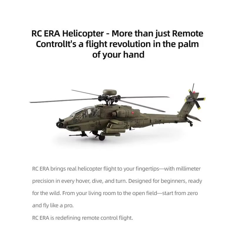 New Rc Era Ah-64d Apache Helic - Rc Helicopter Single Rotor 评论和价格